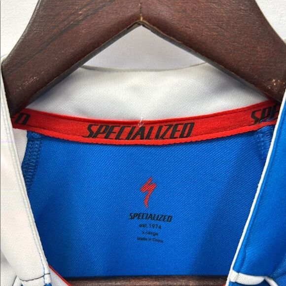 Specialized Blue and White Short Sleeve Cycling Jersey - Picture 3 of 5